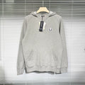 Dior Hooded Hoodie Embroidered Logo Monogram All-Over Print Cotton Gray Hat