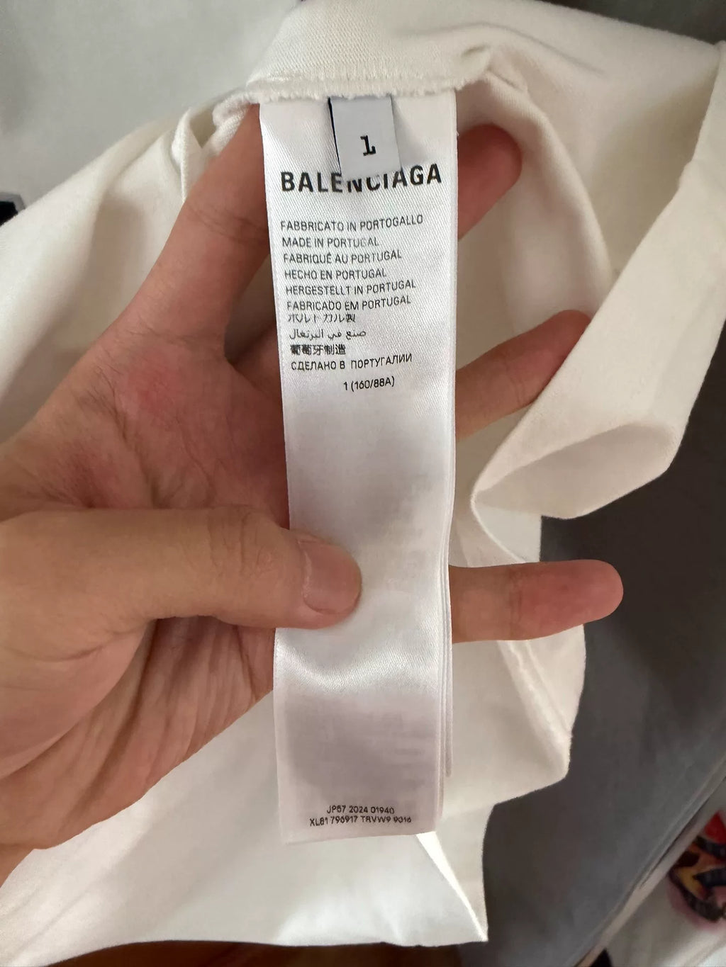 Balenciaga White Basketball Long Sleeve T-Shirt