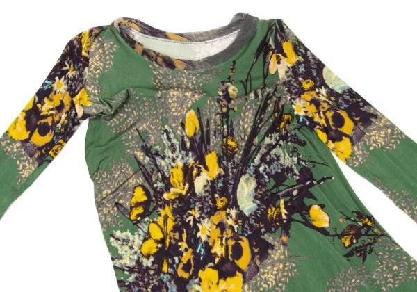 Jean Paul Gaultier Vintage Green Floral Top