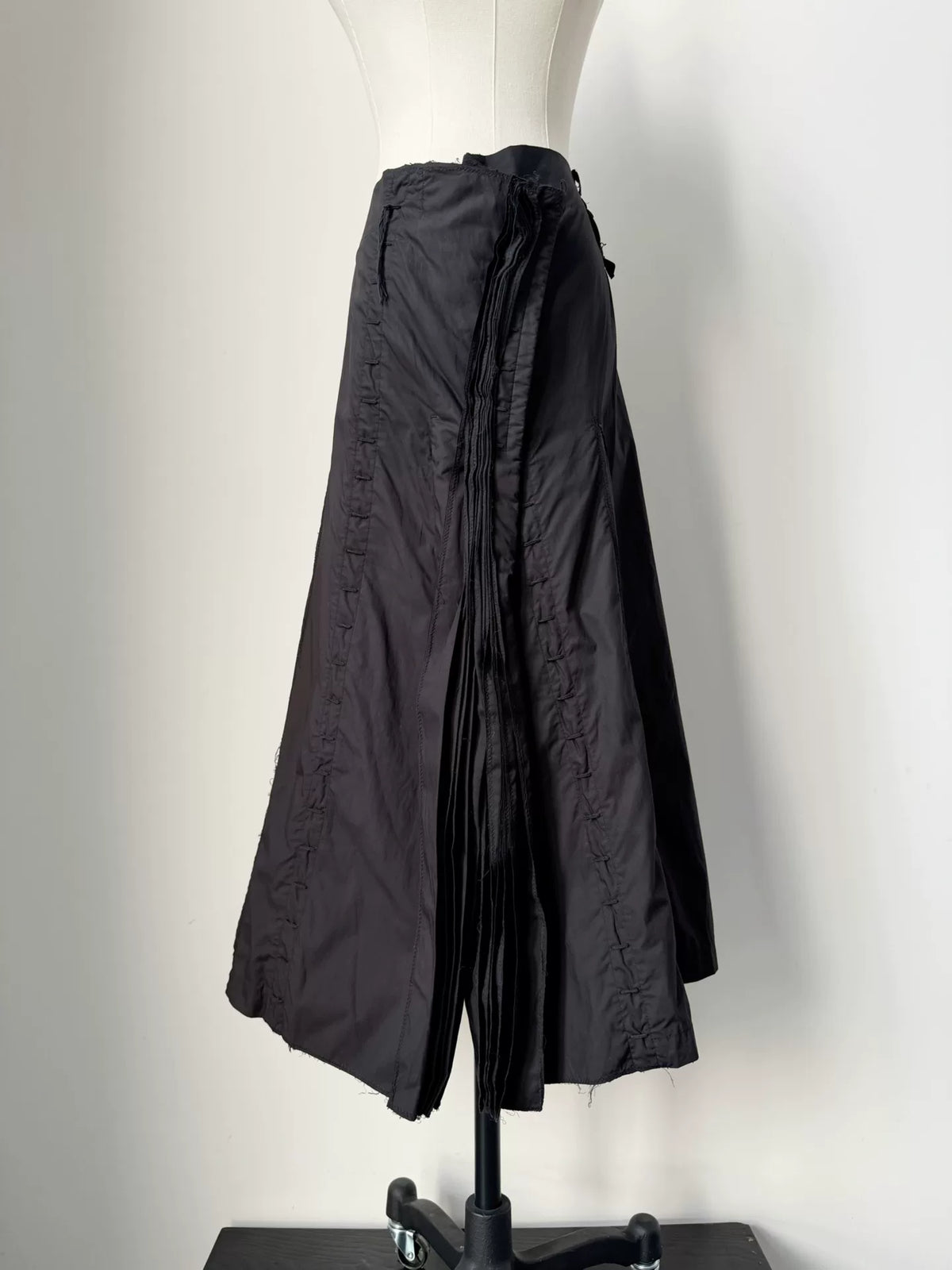Issey Miyake Deconstructed Pleated Cotton Skirt