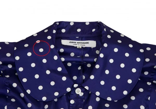 COMME des GARCONS Blue Purple Polka Dot Shirt
