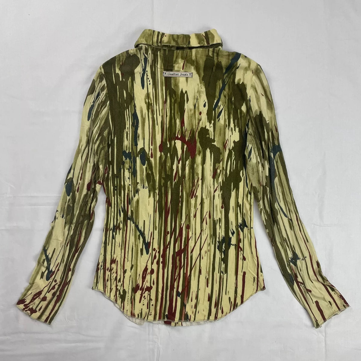 1996 Jean Paul Gaultier Blood-Dripping Stretch Shirt and Skirt Set