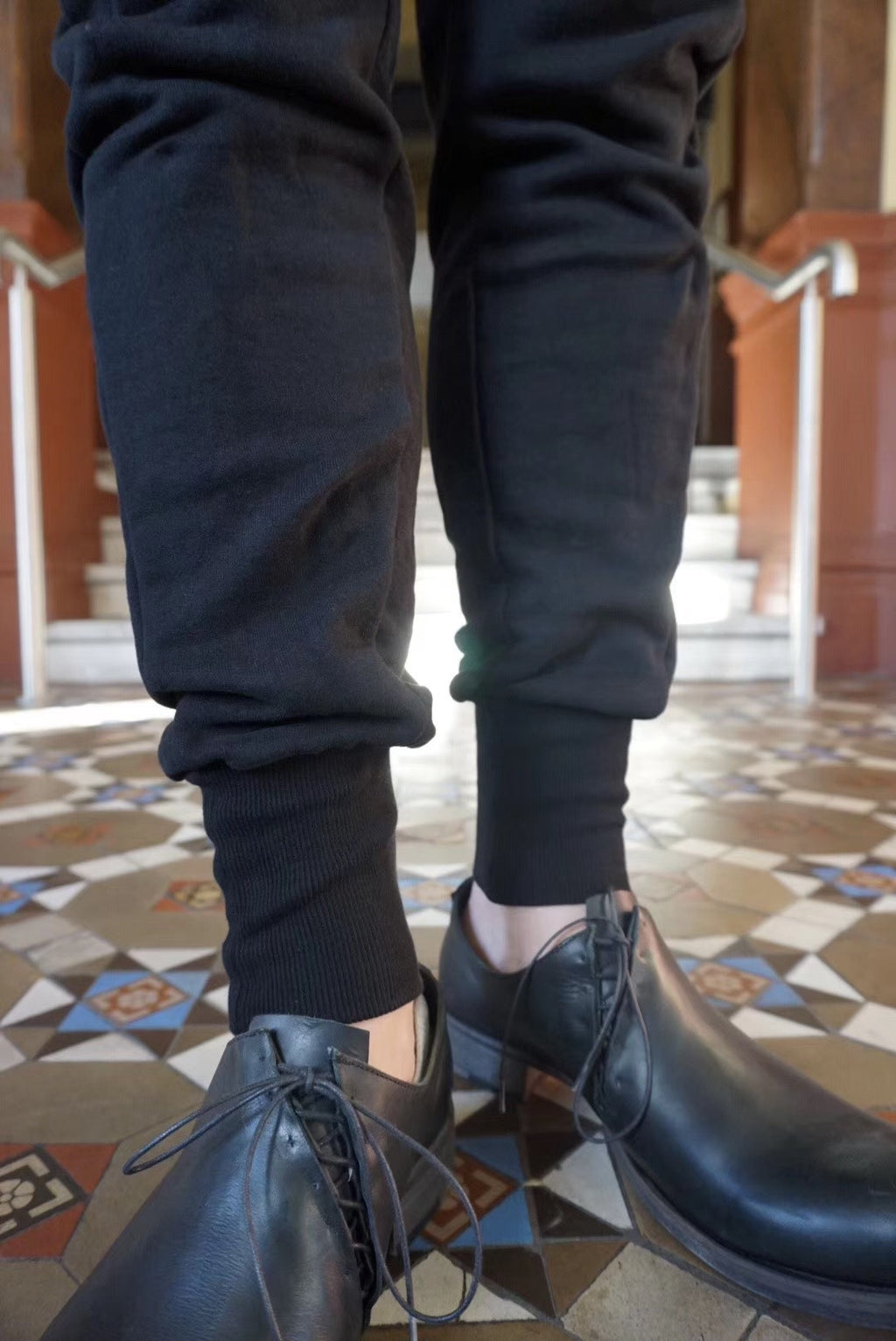 Julius FW19 Black Pleated DIVIDED Cotton Trousers