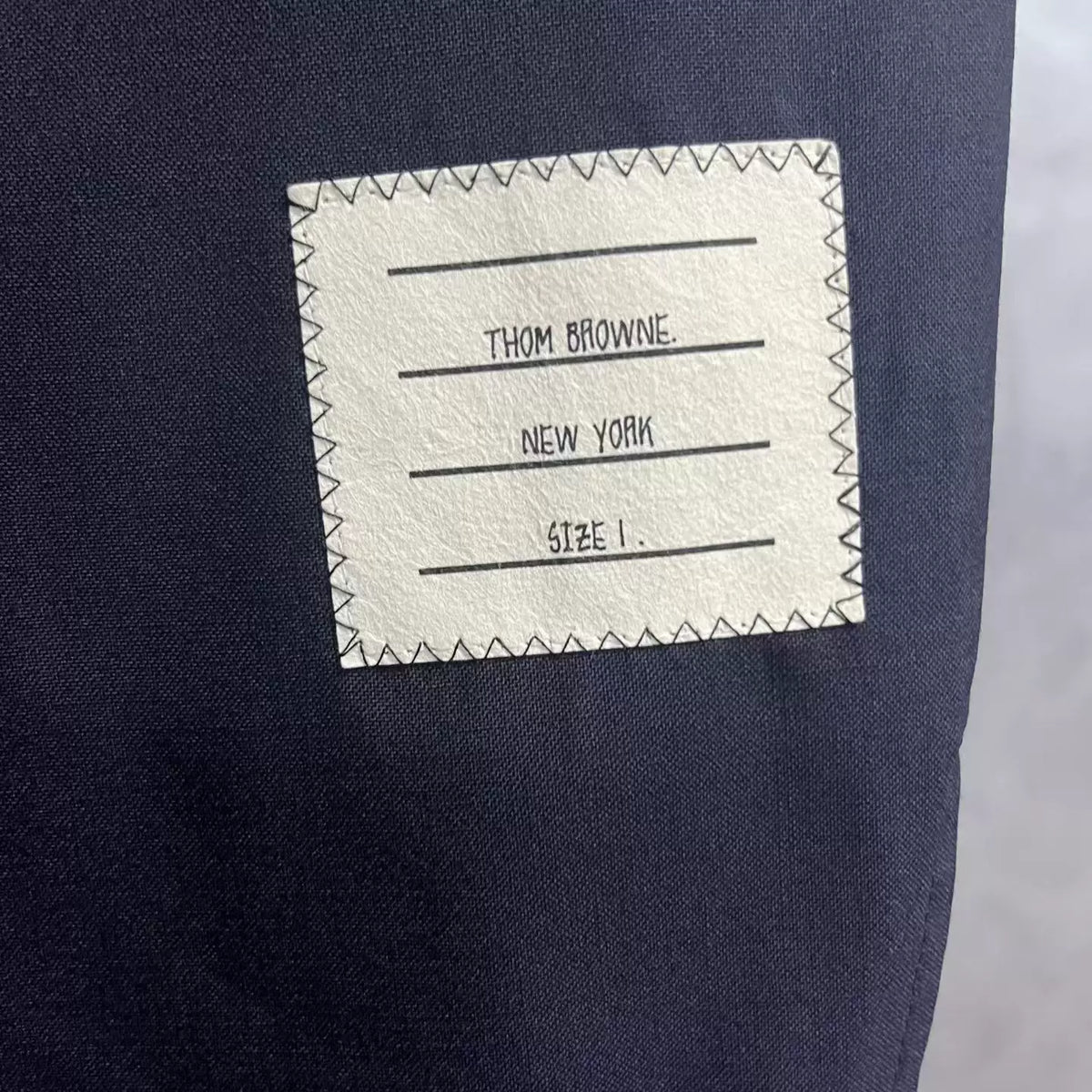 Thom Browne Navy Four-Stripe Pants