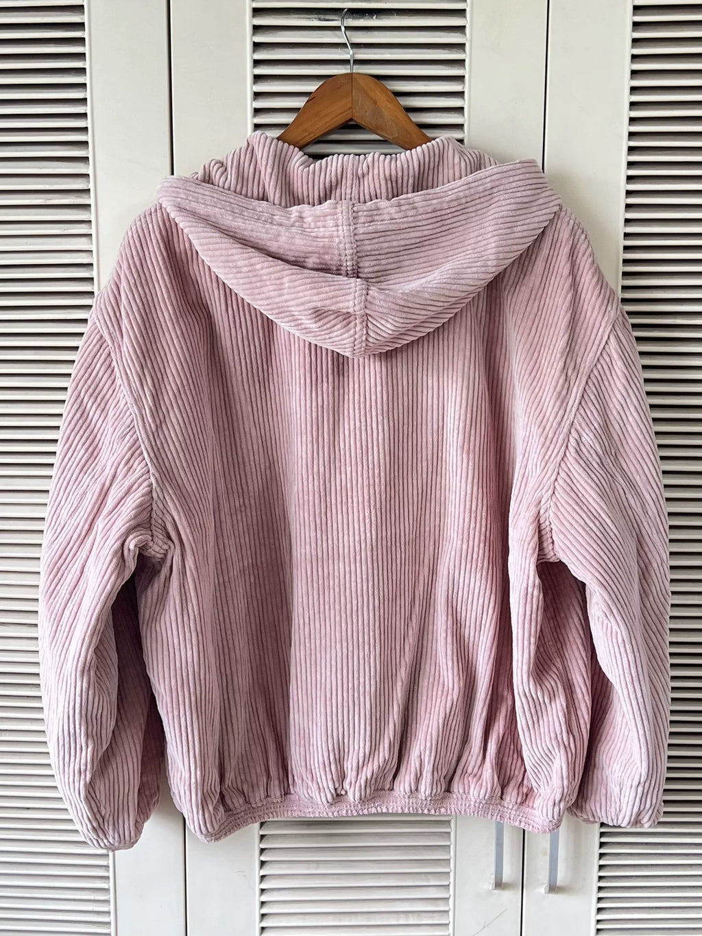 Celine Pink Corduroy Hooded Jacket
