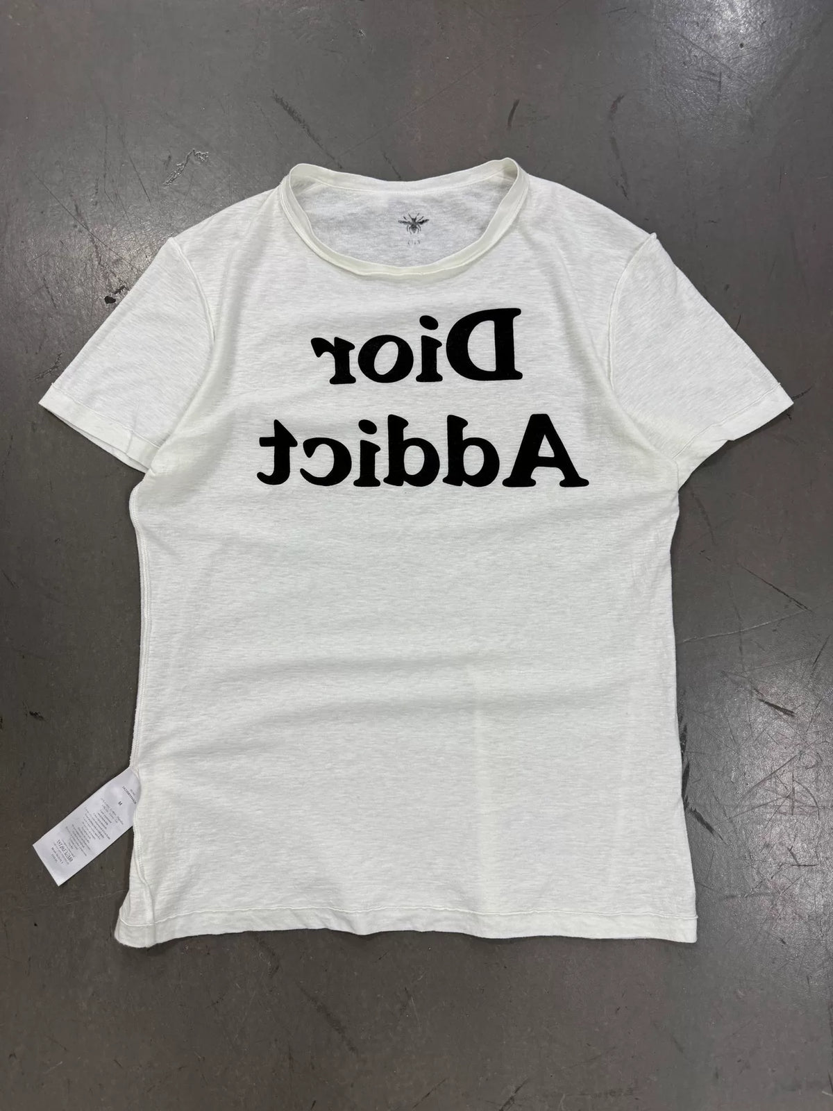 Dior SS02 "Addict" Logo Print Reversible T Shirt