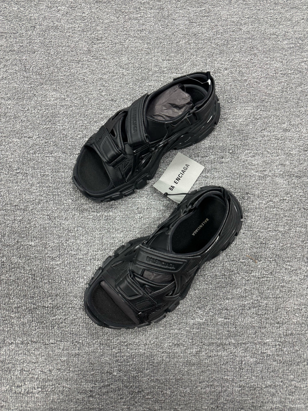 Balenciaga Track Black Sandals