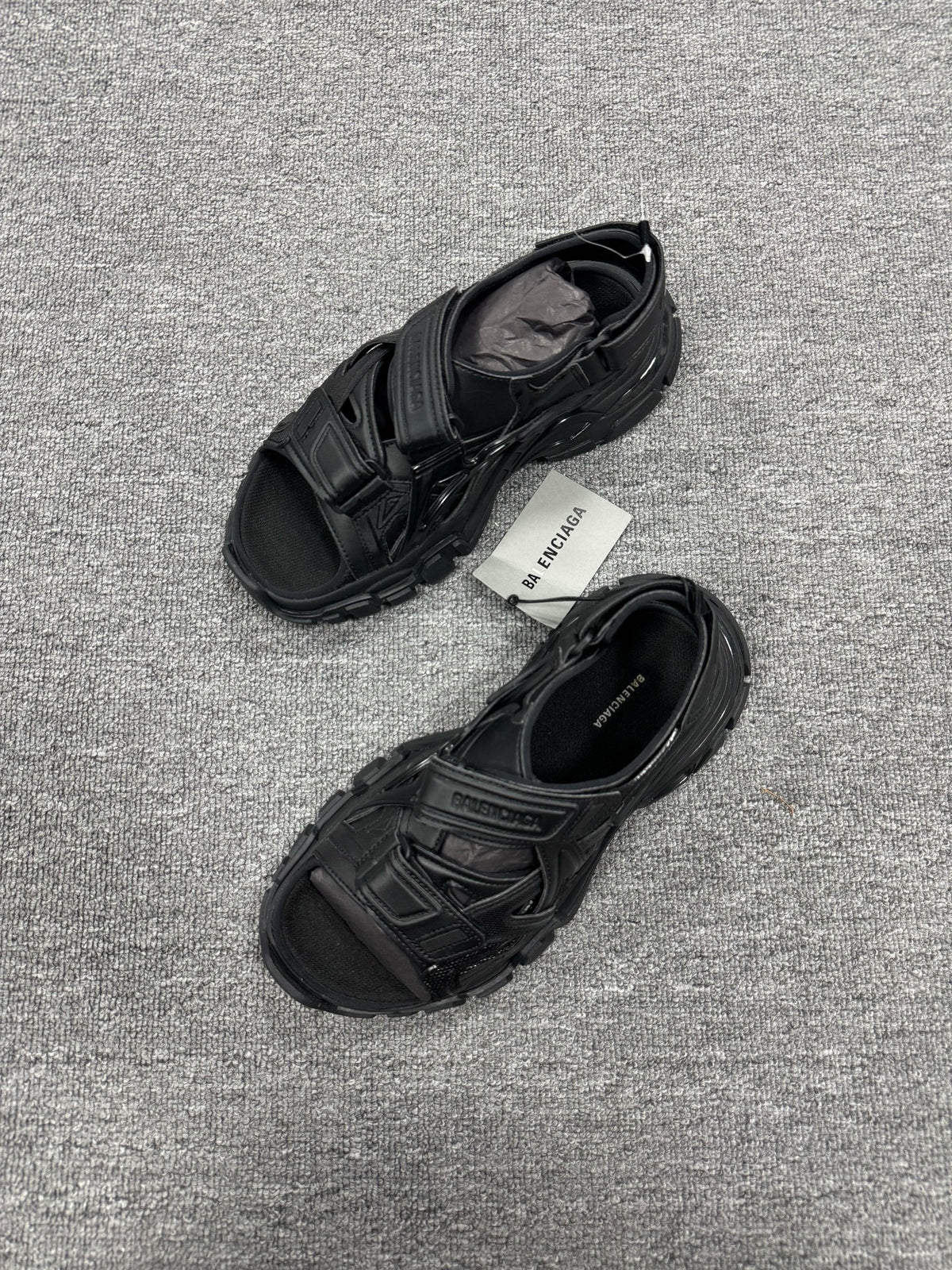 Balenciaga Track Black Sandals
