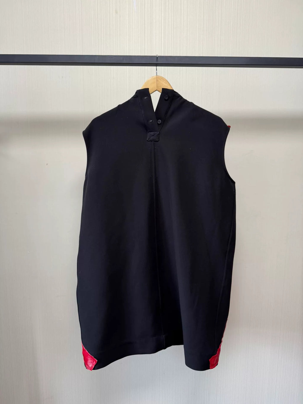 Rick Owens red horsehair panel tank top