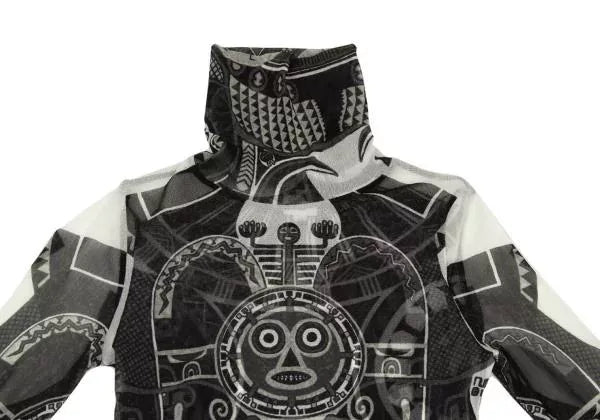 Jean Paul Gaultier Vintage Black Robot Mesh Top