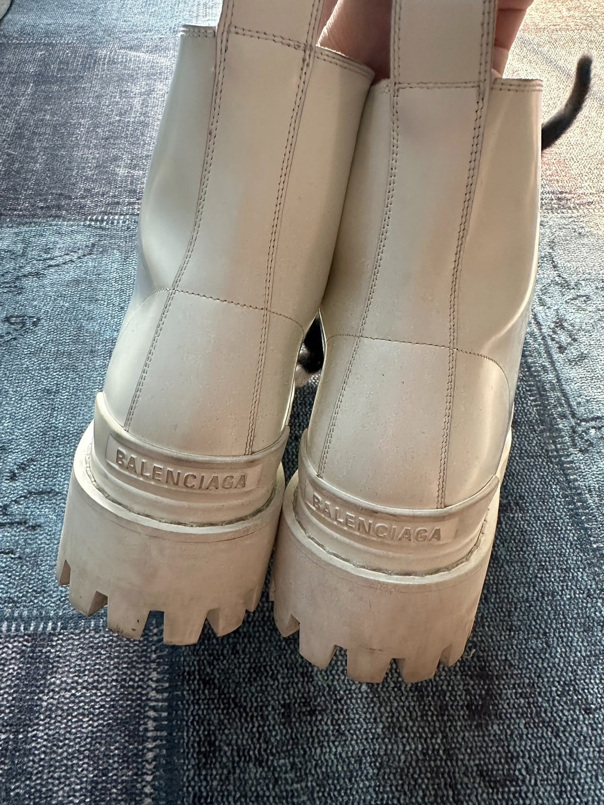 Balenciaga Strike White Chunky Martin Boots