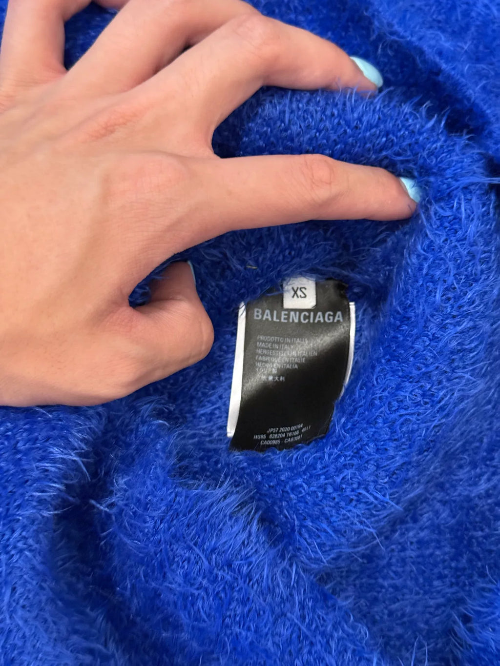 Balenciaga Blue Fuzzy Sweater