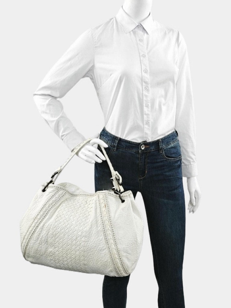 Bottega Veneta Parachute White Tote Bag