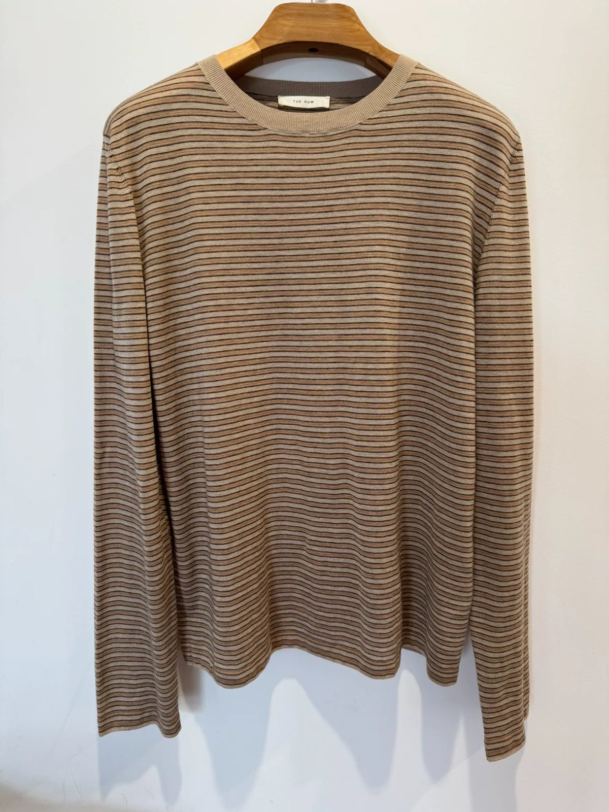 The Row Cashmere Striped Long Sleeve Top