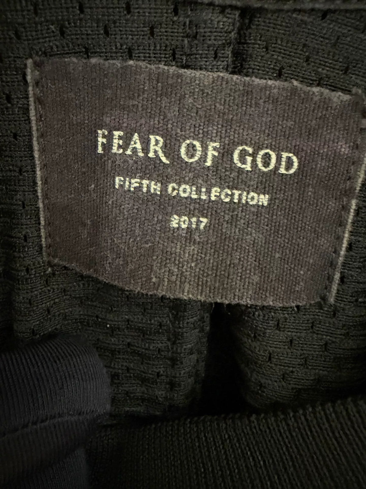 Fear of God 5th Black Mesh Medal Short Sleeve Top