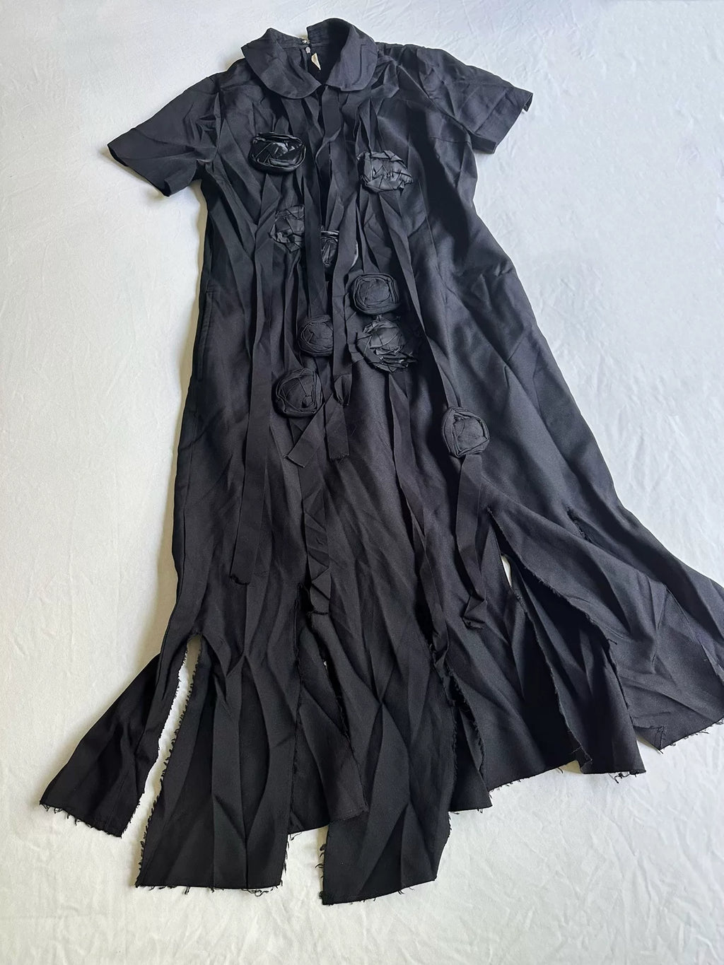 Comme Des Garcons mainline torn rose dress