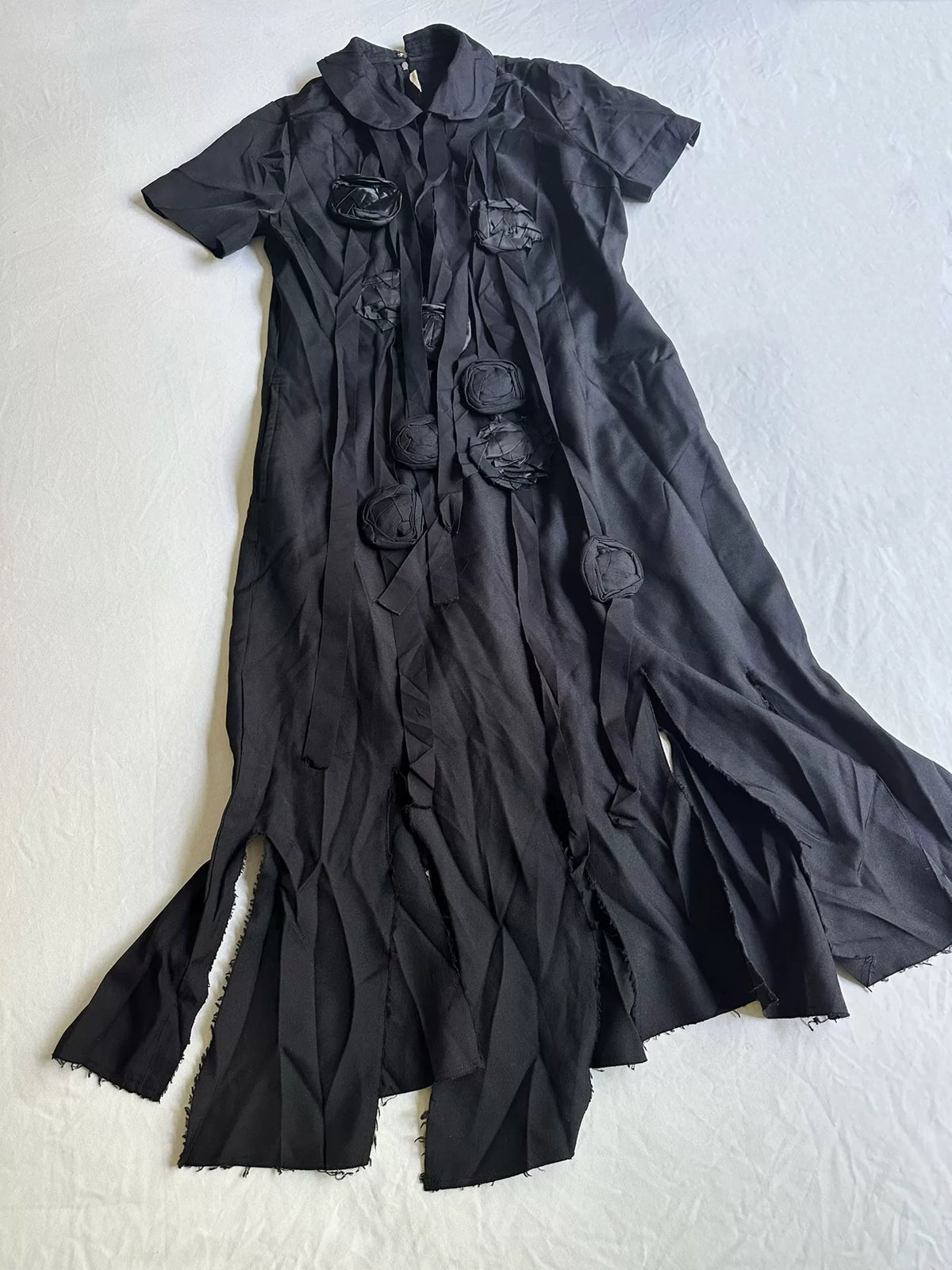 Comme Des Garcons mainline torn rose dress