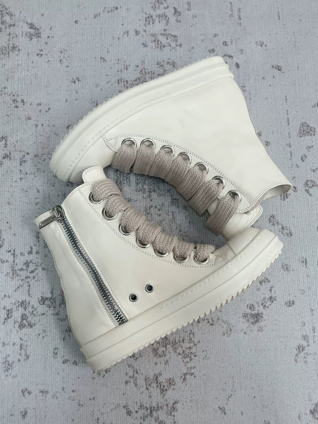 Rick Owens Porterville Jumbo Laced Sneaker 'Milk'