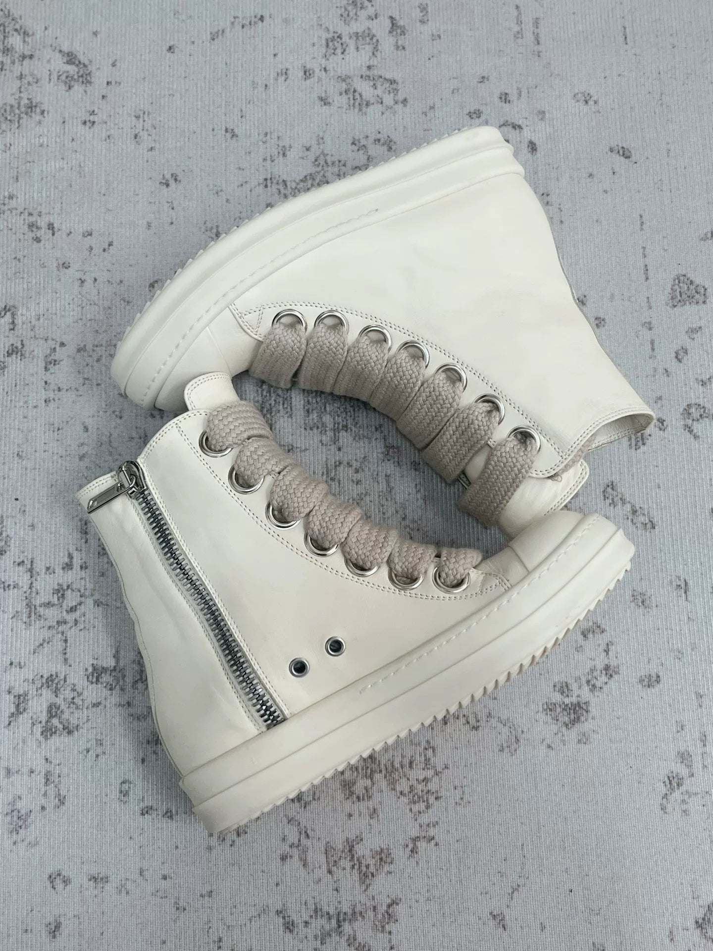 Rick Owens Porterville Jumbo Laced Sneaker 'Milk'