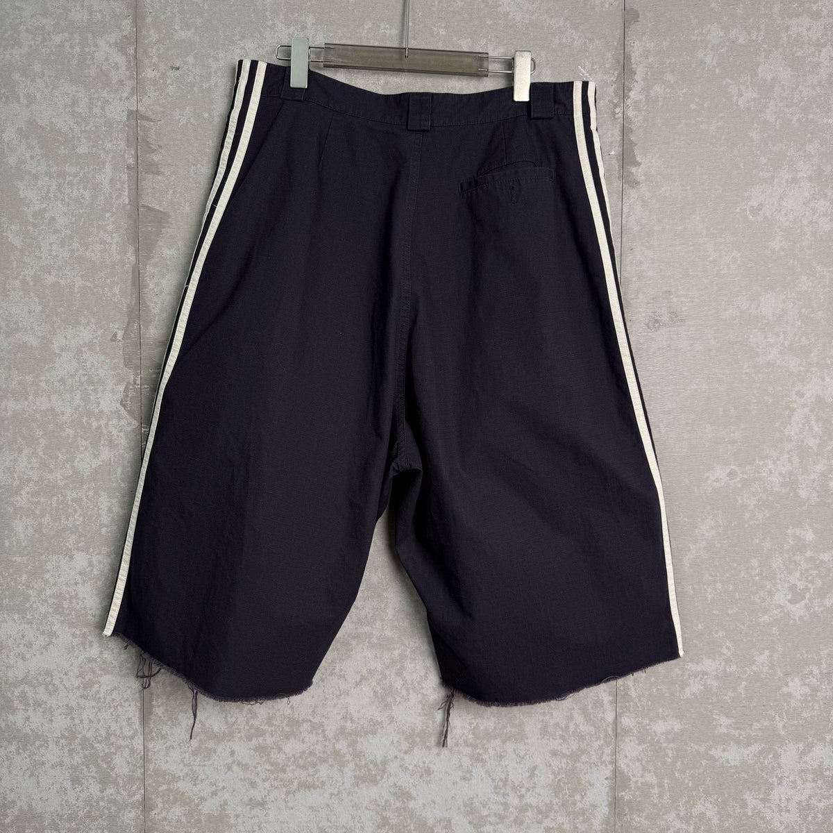 Balenciaga Paris Adidas Collaboration Trefoil Striped Black Shorts