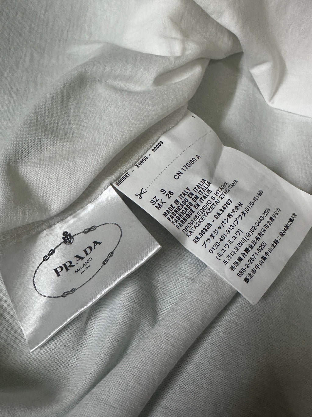 Prada Ruffle-Decorated Short-Sleeve Top