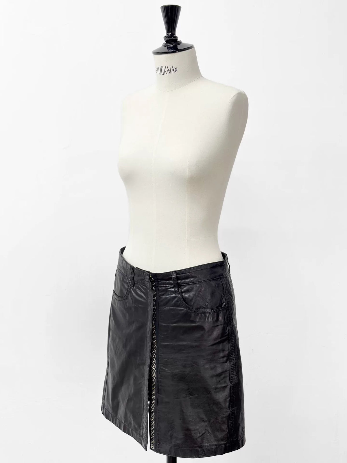 Ann Demeulemeester SS01 Runway Button-Front Mini Skirt