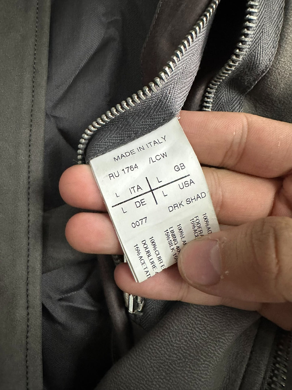 Rick Owens mainline leather jacket