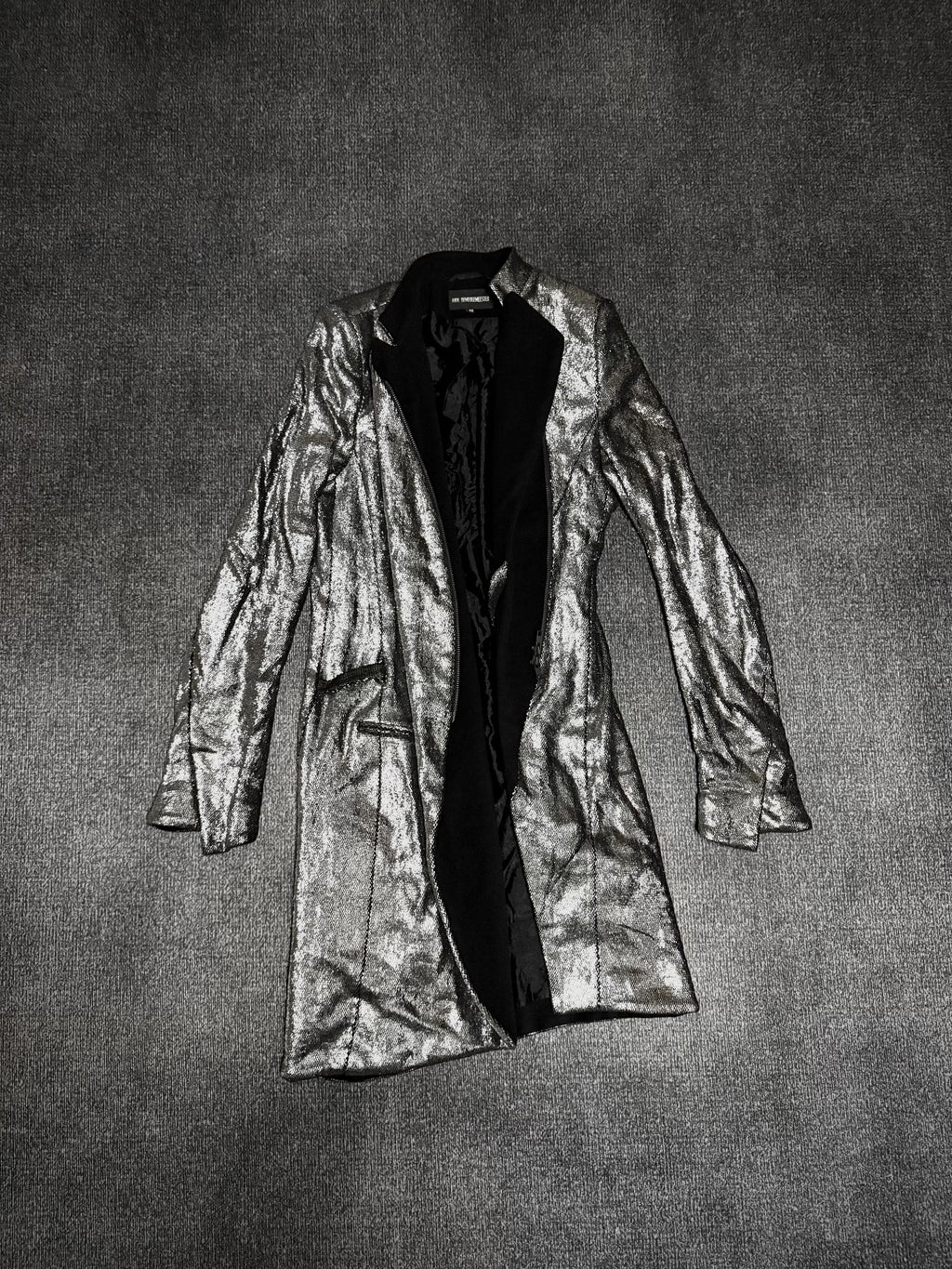 Ann Demeulemeester FW2016 Silver Coated Blazer