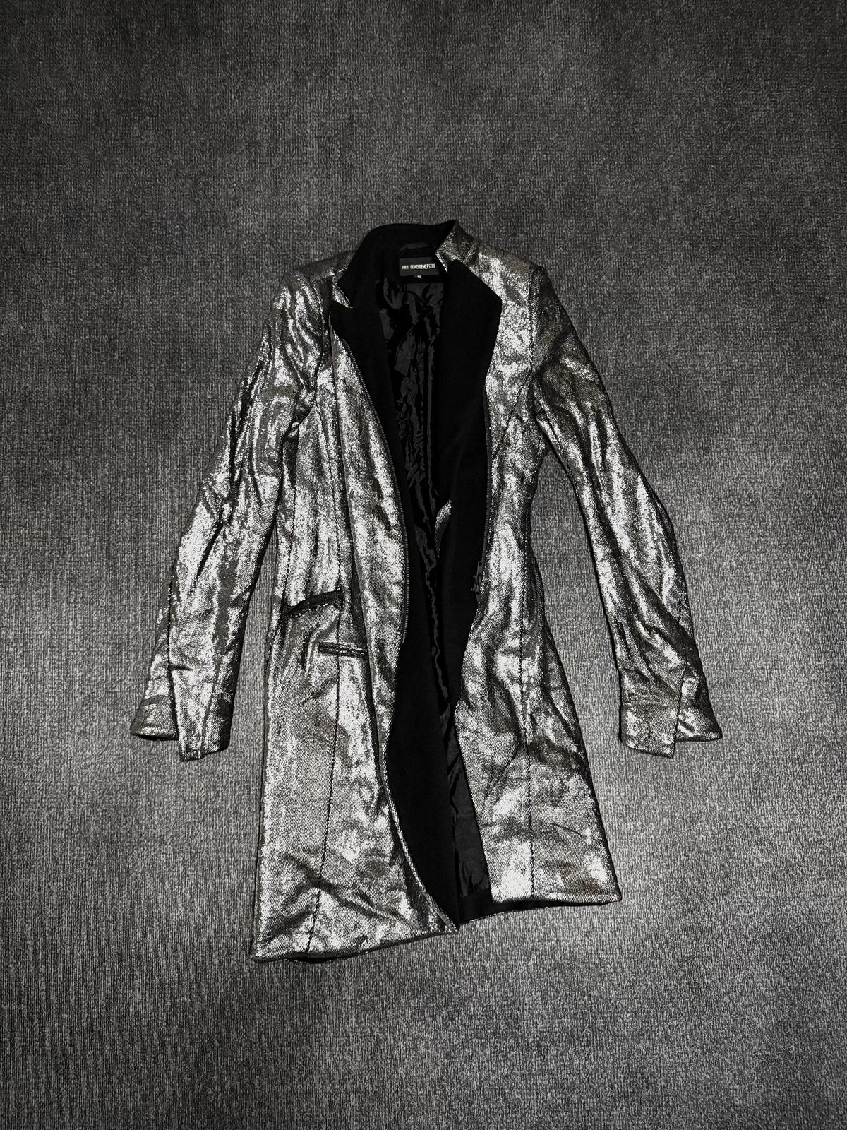 Ann Demeulemeester FW2016 Silver Coated Blazer