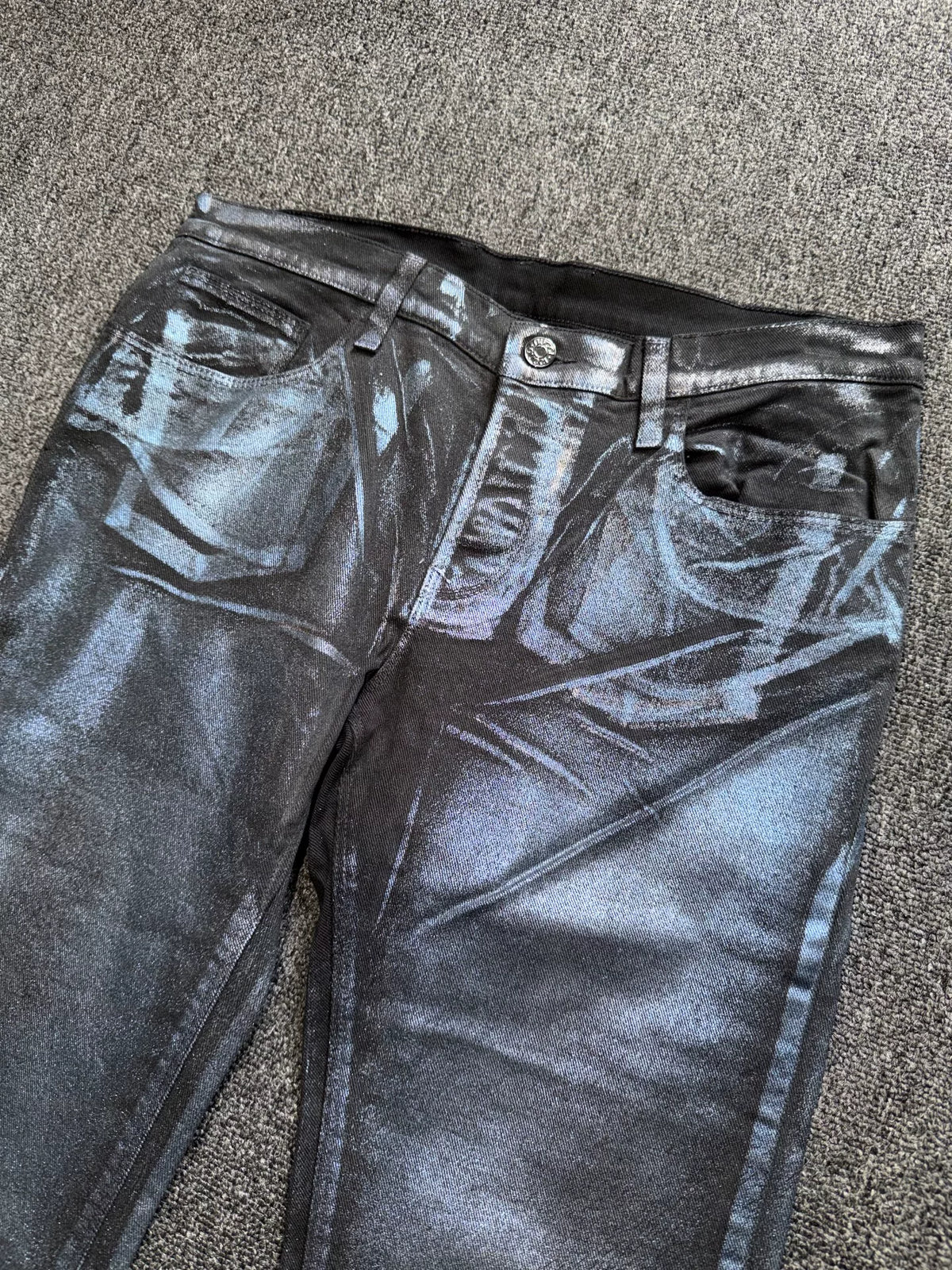 Gucci FW09 Silver Metallic Trompe l'Oeil Denim by Frida Giannini