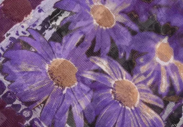 Jean Paul Gaultier Vintage Purple Floral Mesh Dress