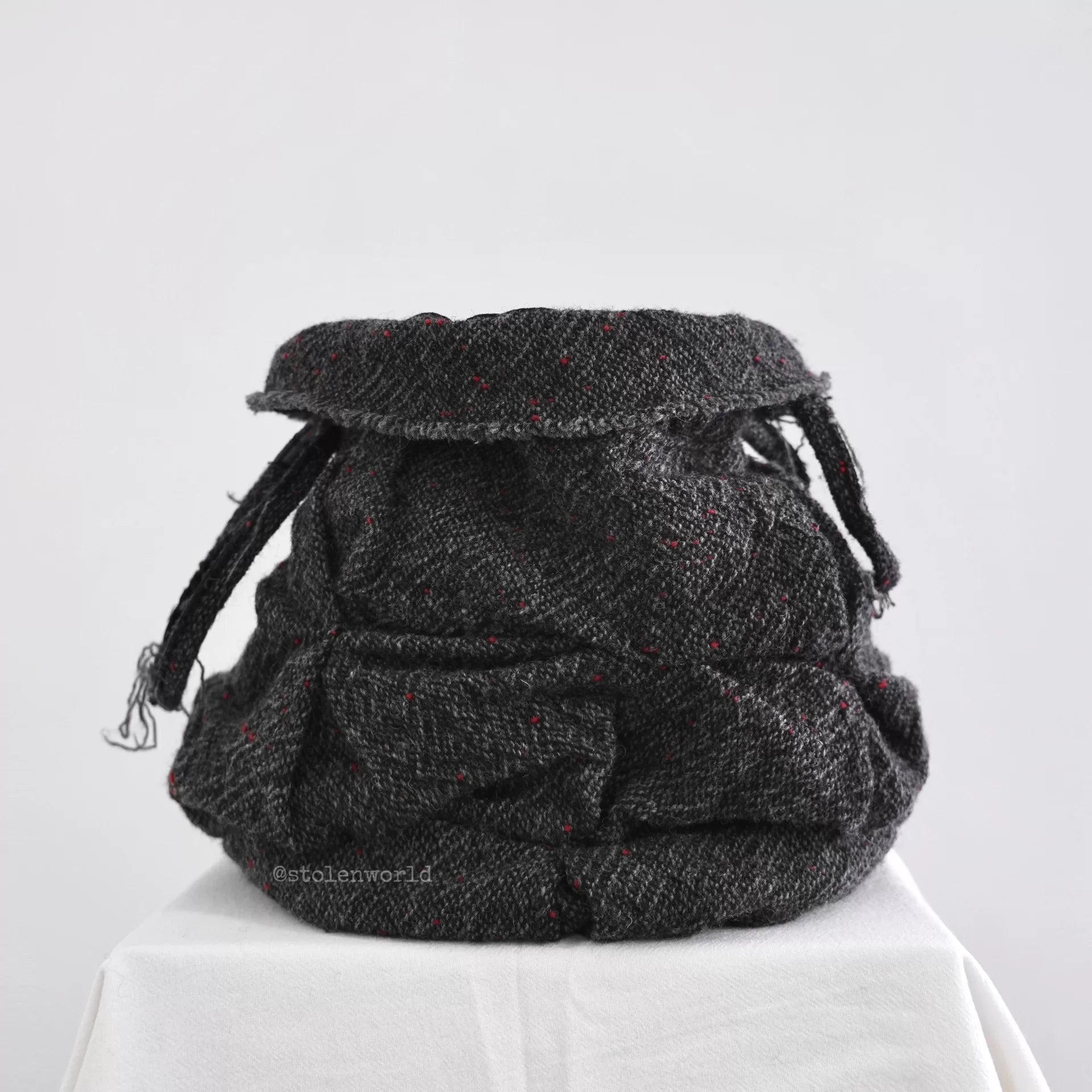 Junya Watanabe Pleated Drawstring Mini Round Bag - Devines