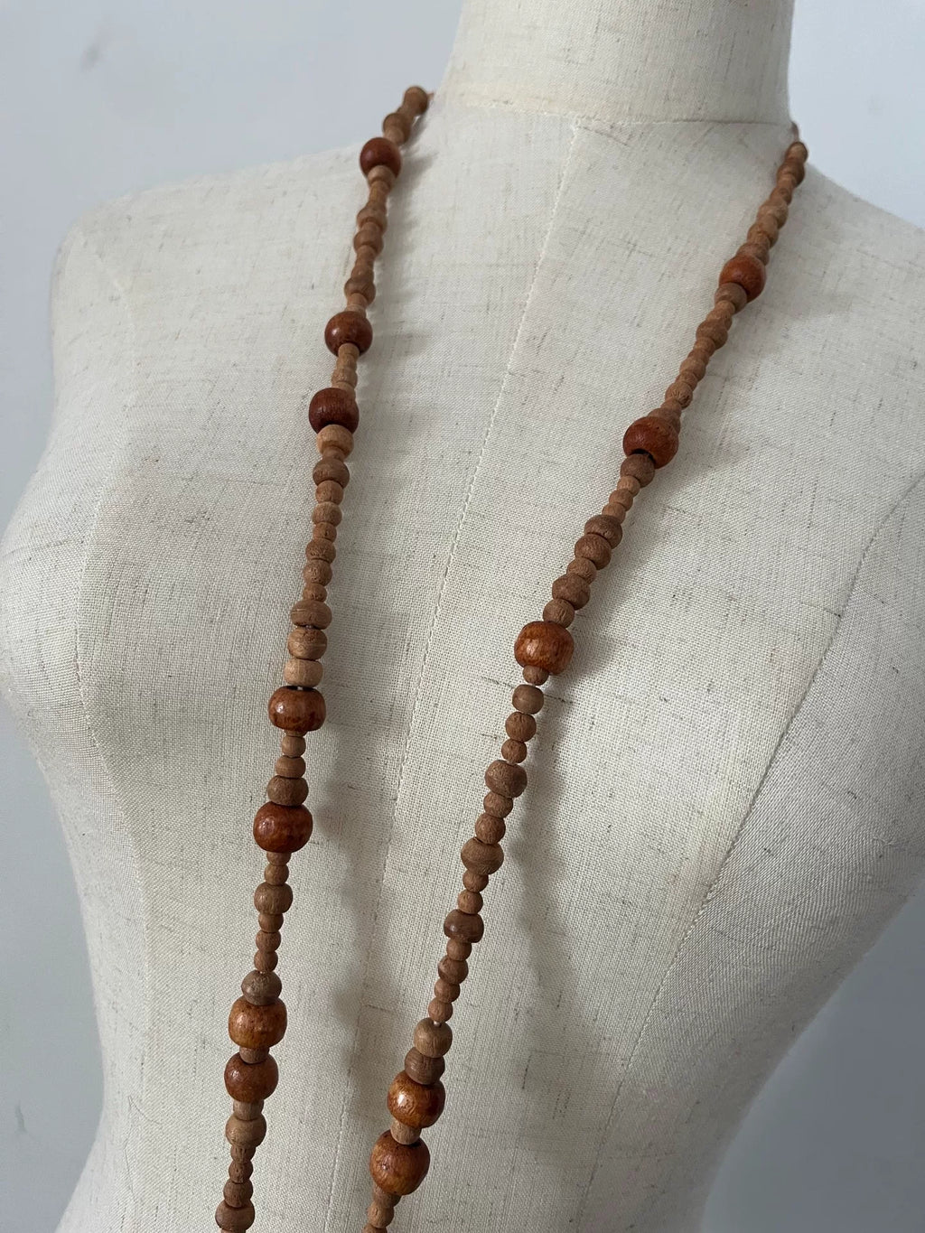 ann demeulemeester necklace wooden beads brown