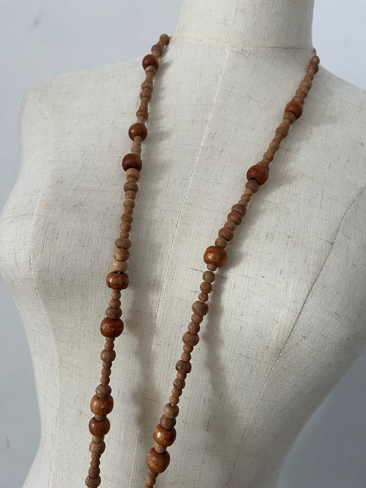 ann demeulemeester necklace wooden beads brown