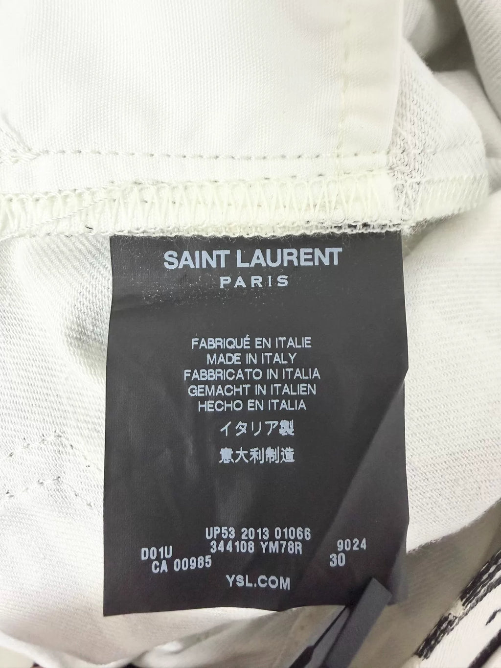 Saint Laurent Paris SS14 Tiger D02 Denim Jeans