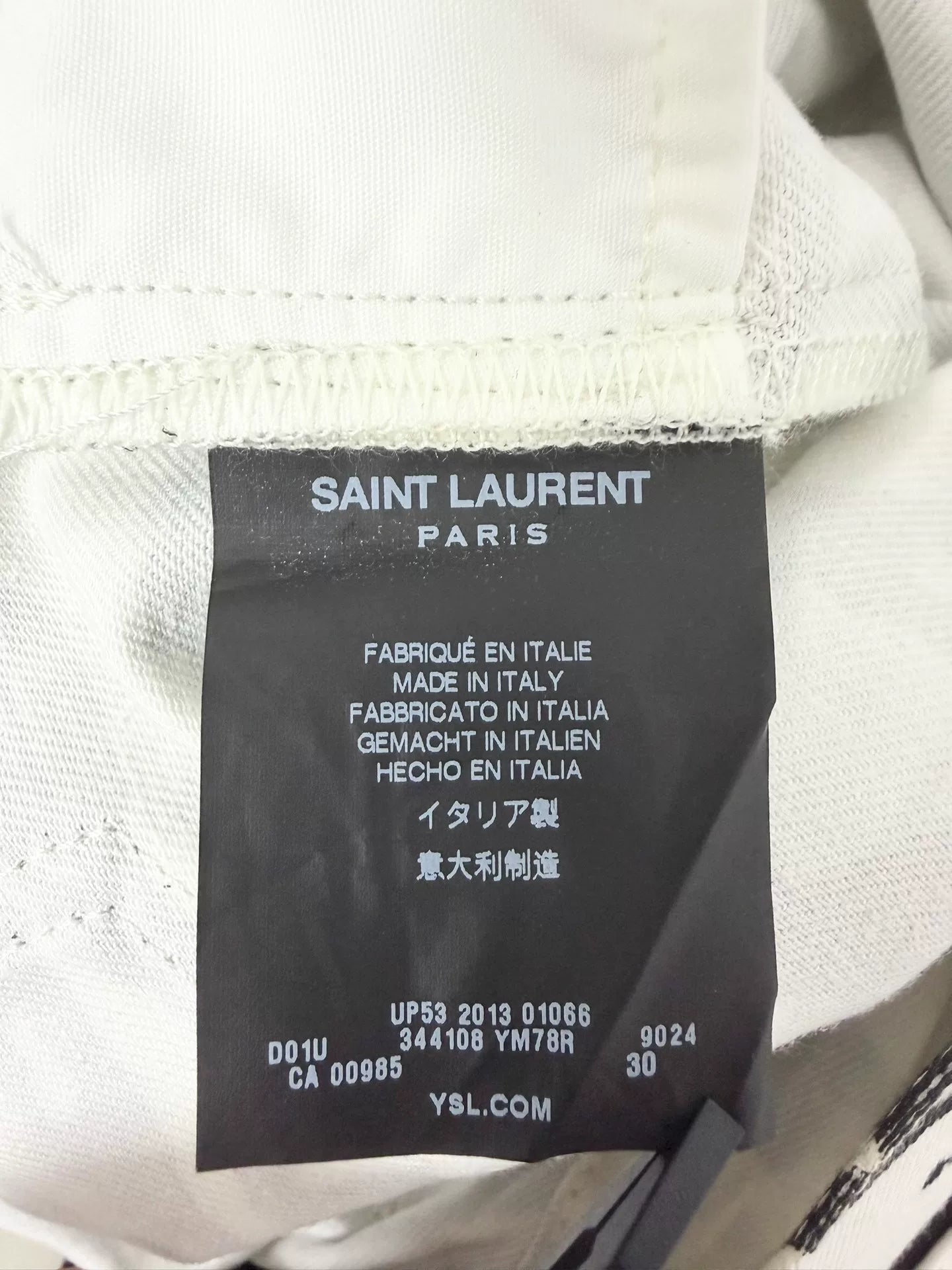 Saint Laurent Paris SS14 Tiger D02 Denim Jeans