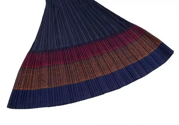 Issey Miyake Vintage Navy Lace Pleated Dress