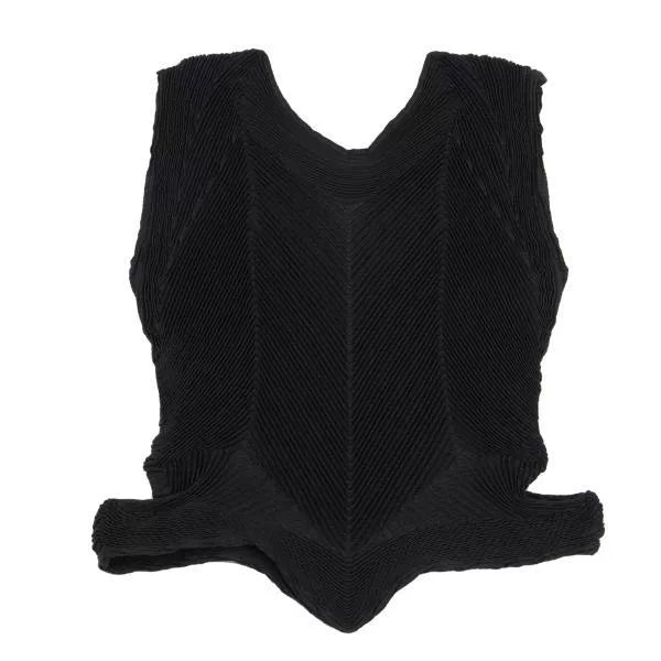 Issey Miyake Vintage Black Pleated Top
