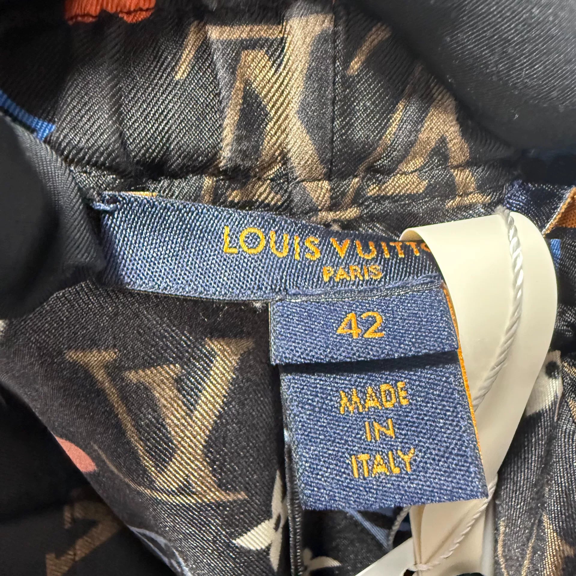 Louis Vuitton All-Over Print Monogram Silk Pants
