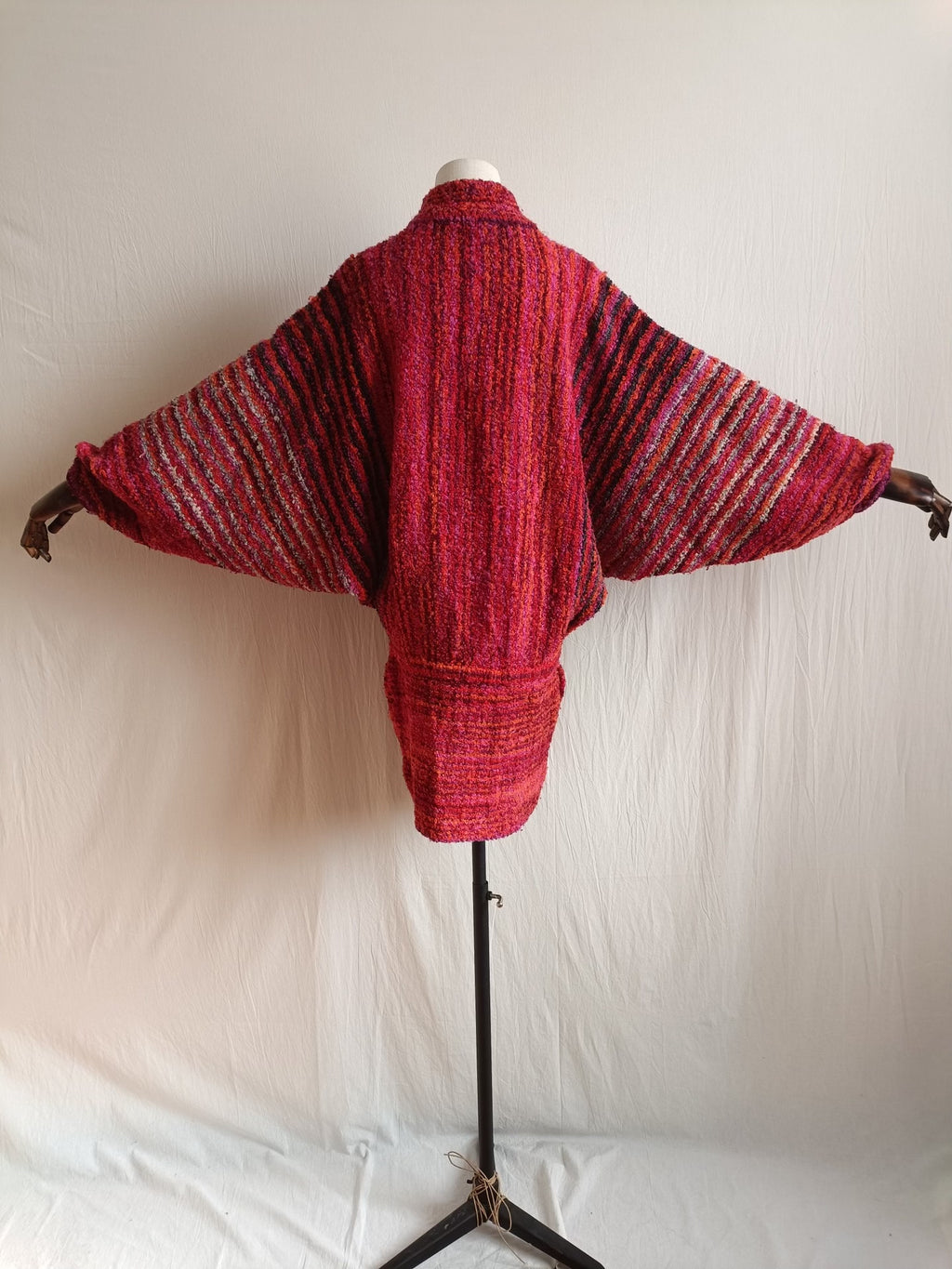 Issey Miyake 1970s Striped Knit Wool Wool Top