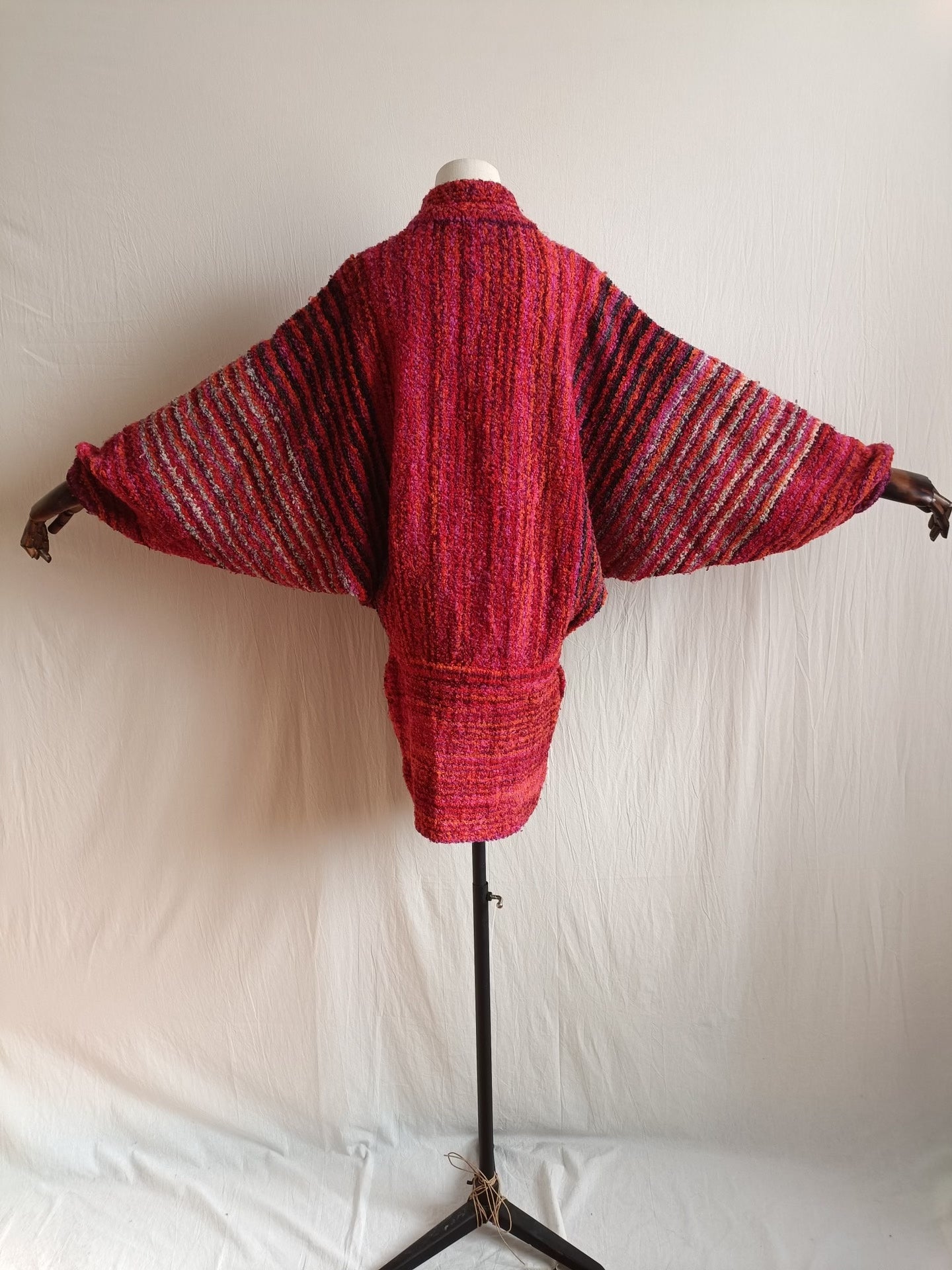 Issey Miyake 1970s Striped Knit Wool Wool Top