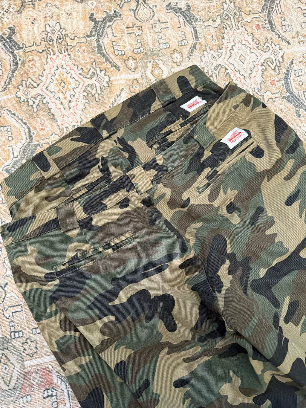 Hood By Air HBA Camo Double-Waist Straight-Leg Cargo Pants