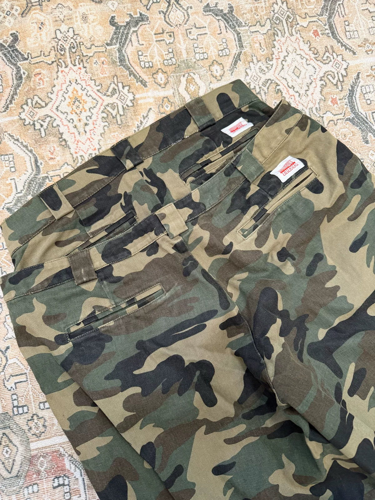 Hood By Air HBA Camo Double-Waist Straight-Leg Cargo Pants