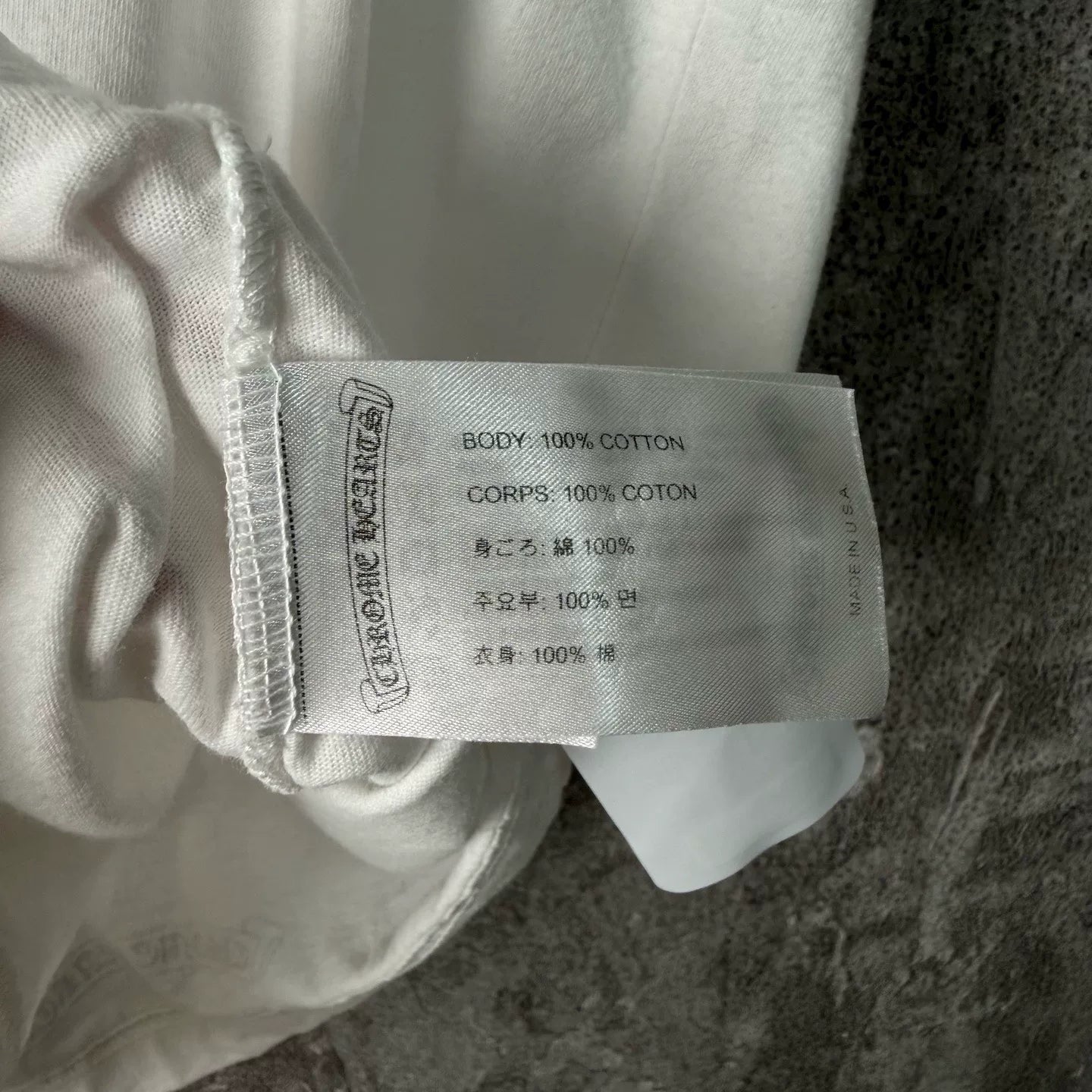 Chrome Hearts Sanskrit Cross Pocket Print Short-Sleeve T-Shirt