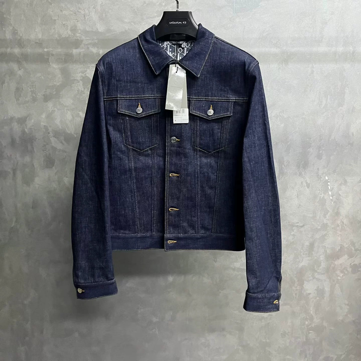 Dior Blue Collared Single-Breasted Jacket