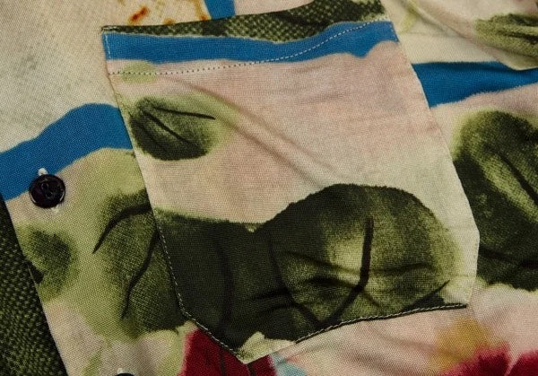 Jean Paul Gaultier Oil-Painted Silk Long-Sleeved Shirt