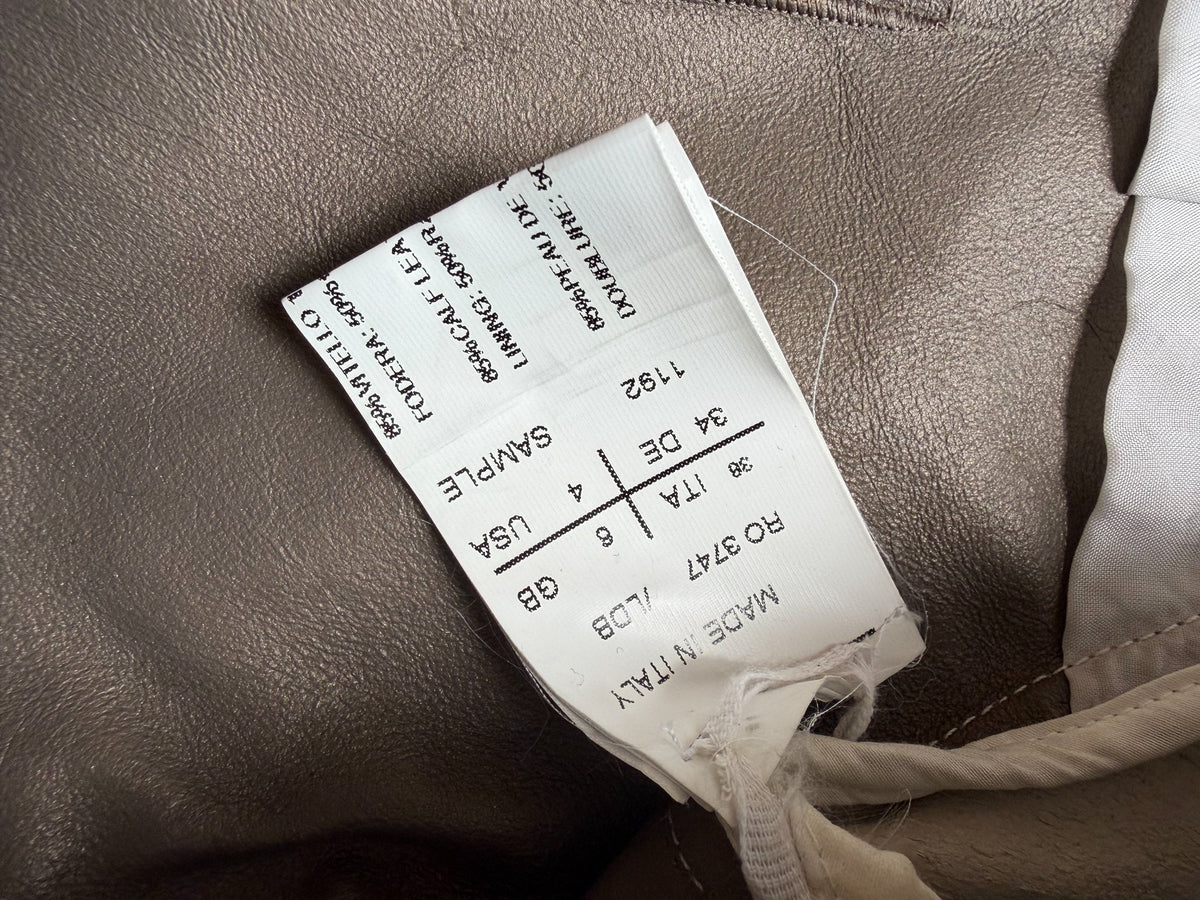 Rick Owens 12SS Leather Button T-Shirt Jacket
