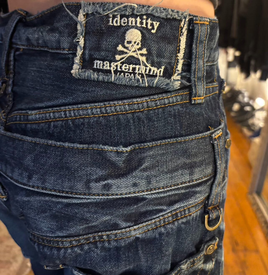 mastermind Japan SS12 SizeS Indigo Identity Double Waist Washed Denim Jeans