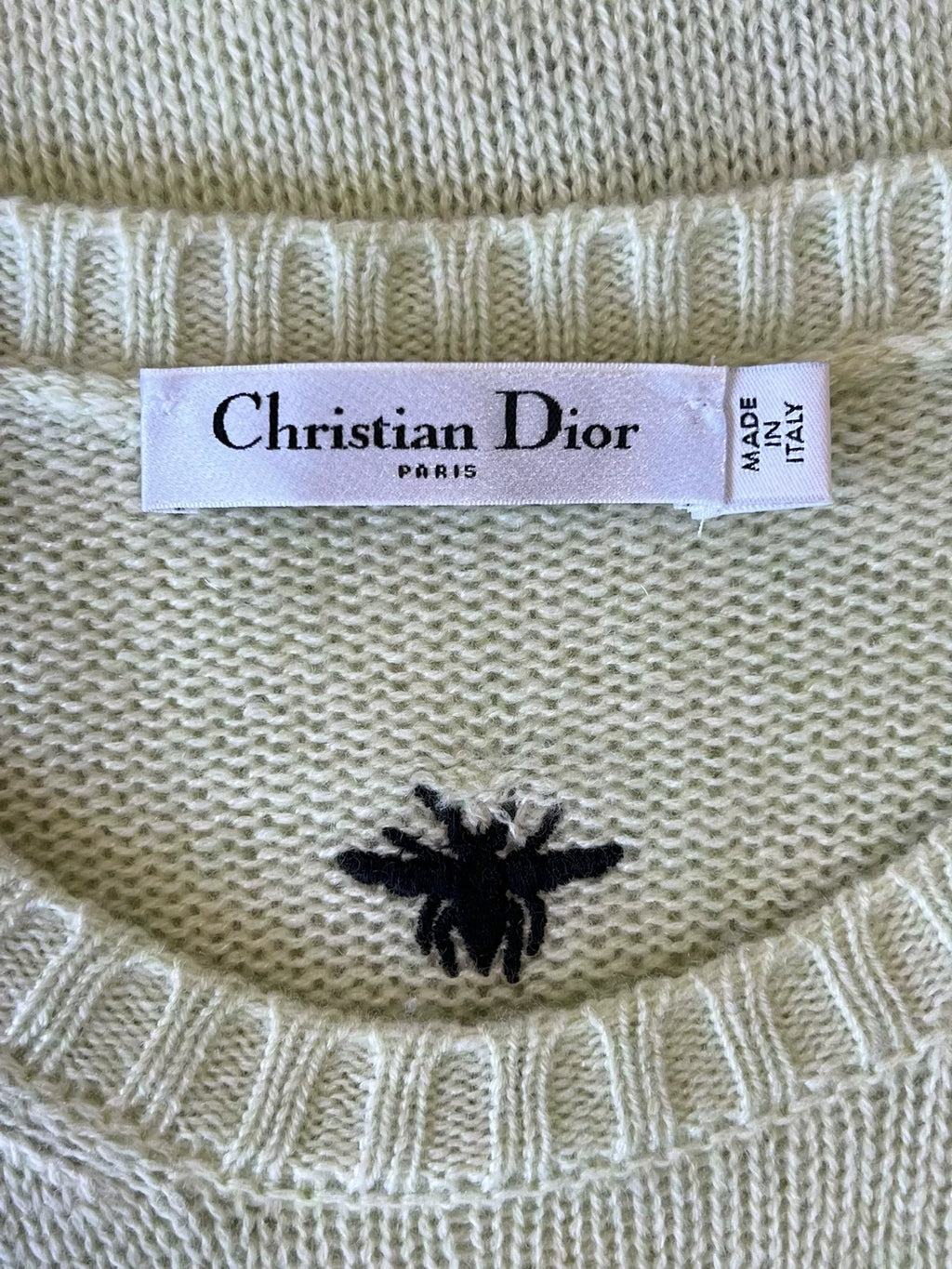 Dior palm embroidered cashmere sweater