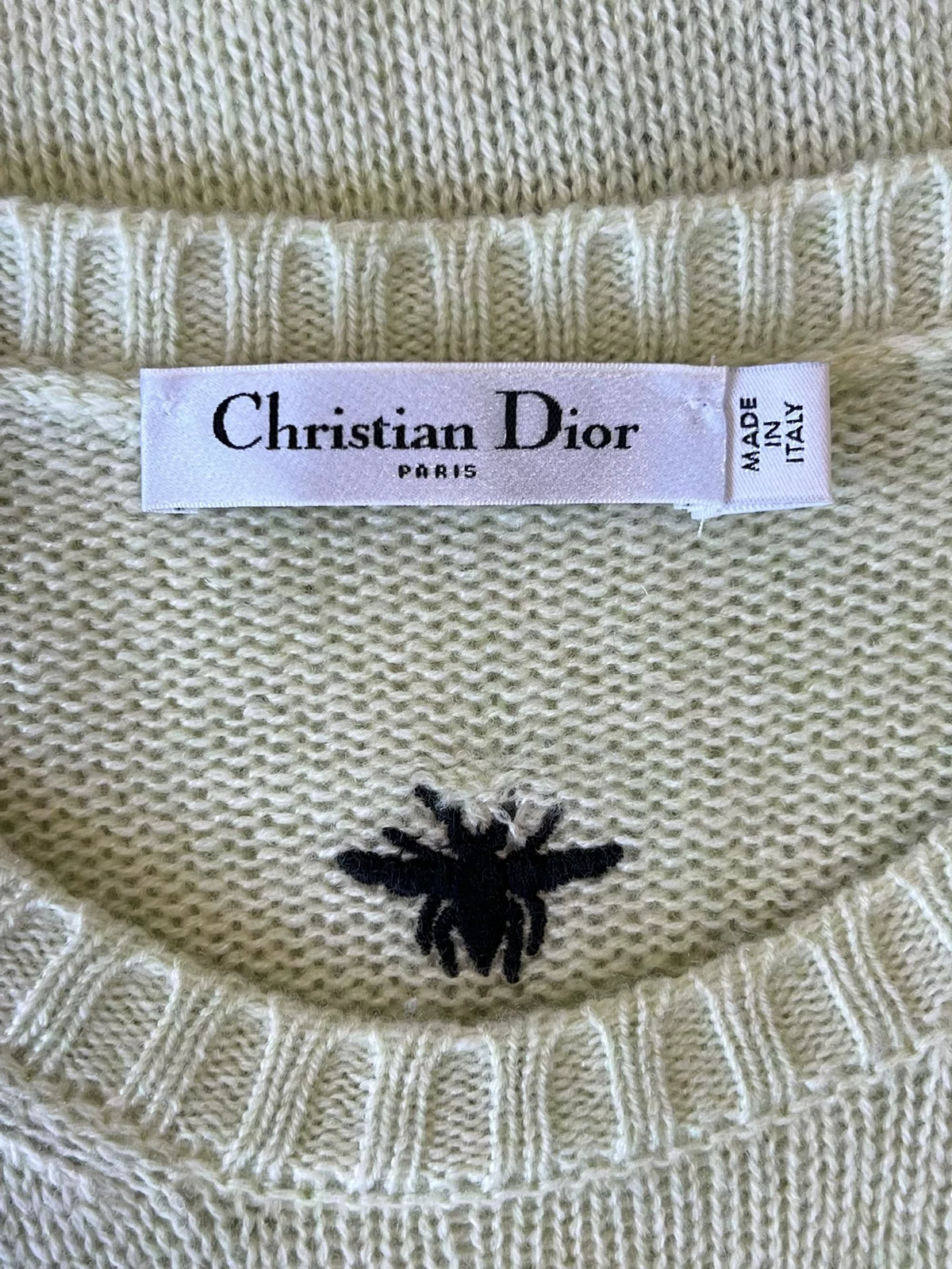 Dior palm embroidered cashmere sweater
